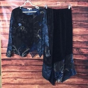 Spencer Alexis Blouse w/ Skirt Flowers Size 6